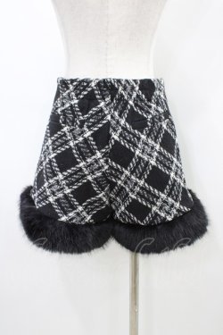 画像2: Rilly emulie / Fur Check Short Pants Free ブラック H-26-03-20-1051-0-PA-NS-ZH