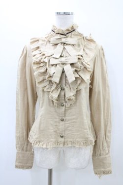 画像1: metamorphose / ガーゼフリルブラウス Free ベージュ H-26-03-20-1061-ME-BL-NS-ZH