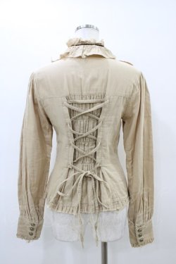 画像2: metamorphose / ガーゼフリルブラウス Free ベージュ H-26-03-20-1061-ME-BL-NS-ZH