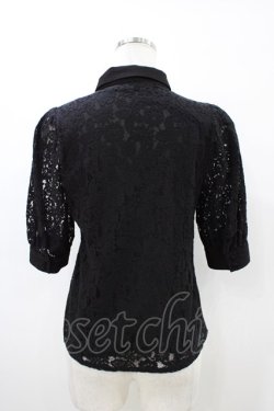 画像2: an another angelus / 総レースリボンタイ付きブラウス Free ブラック H-26-03-20-1065-CA-BL-NS-ZH