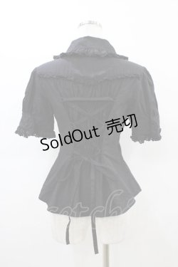 画像2: metamorphose / 半袖プレーンブラウス Free ブラック H-26-03-20-1066-ME-BL-NS-ZH