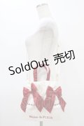 Maison de FLEUR / ガトーフレーズダブルリボン2Wayトート  オフ/レッド H-26-03-20-1012-LO-BG-NS-ZH