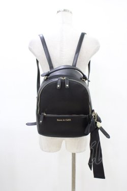 画像1: Maison de FLEUR / リボンMリュック  ブラック H-26-03-20-1014-LO-BG-NS-ZH