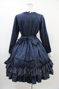 画像2: Pina sweetcollection / ローズジャガードワンピース Free ネイビー H-26-03-20-1020-LO-OP-NS-ZH