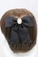画像2: Maison de FLEUR / パールリボンバレッタ  ブラック H-26-03-20-1003-LO-AC-NS-ZH (2)
