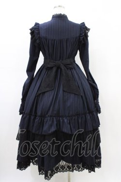 画像2: Hoshibako Works / リリィ・リドル ワンピース(スタンドカラー) M ネイビー H-26-03-20-1022-LO-OP-NS-ZH