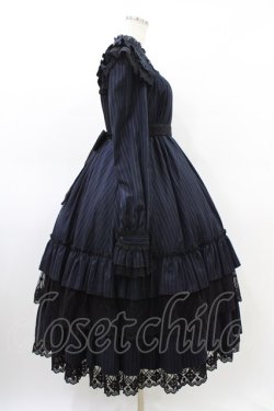 画像3: Hoshibako Works / リリィ・リドル ワンピース(スタンドカラー) M ネイビー H-26-03-20-1022-LO-OP-NS-ZH