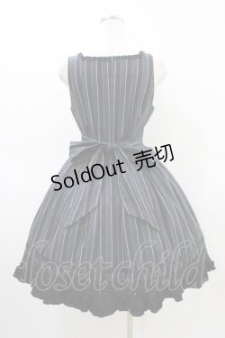 画像2: Cornet / レジメンタルストライプジャンパースカート Free ネイビー/グリーン H-26-03-20-1023-LO-OP-NS-ZH