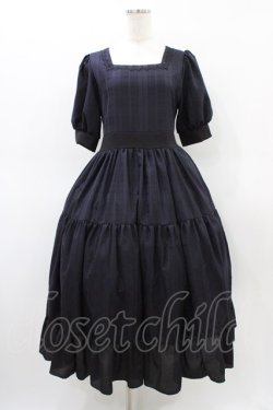 画像1: marcHenTica / チェックワンピース Free ネイビー/ブラック H-26-03-20-1024-LO-OP-NS-ZH