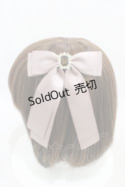 画像2: Maison de FLEUR / ビジューサテンリボンバレッタ  モーブ H-26-03-20-1004-LO-AC-NS-ZH