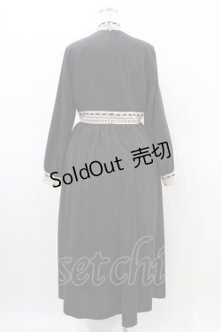 画像2: an another angelus / はしごリボンレースヨークワンピース Free BLACK H-26-03-20-1026-CA-OP-NS-ZH