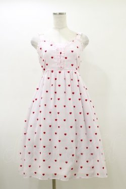 画像1: MILK / レッドハートDollドレス  ベビーピンク×レッドハート H-26-03-20-075-ML-OP-KB-ZH