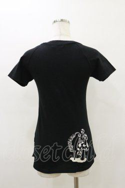 画像2: PEACE NOW / プリントカットソー  黒×白 H-26-03-20-014-PU-TO-KB-ZH