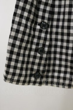 画像3: PEACE NOW / ギンガムフリルロングブラウス  ブラック H-26-03-20-024-PU-BL-KB-ZH