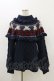 画像1: merry jenny / bear yoke knit tops  ネイビー H-26-03-20-030-LO-TO-KB-ZH (1)