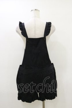 画像2: Emily Temple cute / ピンタックフリルサロペットパンツ  黒 H-26-03-20-036-ET-PA-KB-ZH