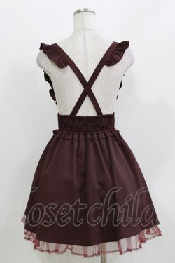 画像3: Ank Rouge / ハートボタンサス付きスカート M ワイン H-26-03-21-022-CA-SK-NS-ZH