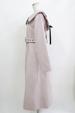 画像2: DearMyLove / ベルト付きロングコート LL ピンク/ブラック H-26-03-21-028-EL-CO-NS-ZH