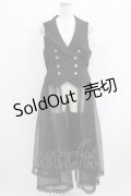 Lilith House（海外ロリータブランド） / Horrible Wonderland Suit Vest XL ブラック H-26-03-21-030-EL-TO-NS-ZH