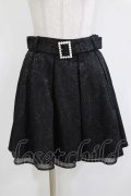 Ank Rouge / パールバックルベルトJQタックスカート M ブラック H-26-03-21-034-CA-SK-NS-ZH