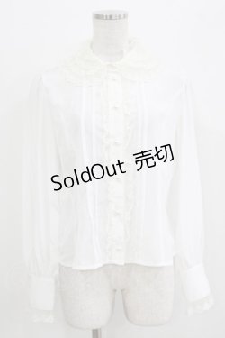 画像1: Innocent World / ホイップレース衿ブラウス L オフ H-26-03-21-039-IW-BL-NS-ZH