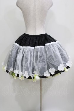 画像3: BOGUTA / Sky Rabbit×BOGUTAオーガンジー花パニエ Free ブラック/ホワイト H-26-03-21-041-EL-SK-NS-ZH