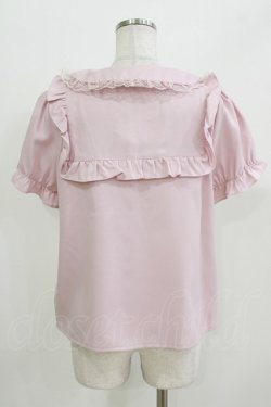 画像3: Ank Rouge / ヨークフリルリボンタイブラウス M ピンク/ブラック H-26-03-21-042-CA-BL-NS-ZH