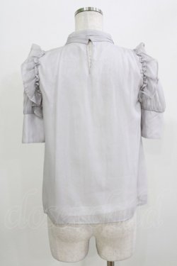 画像3: pium / スクエアフリルシアーラメ半袖ブラウス Free グレー H-26-03-21-044-0-BL-NS-ZH