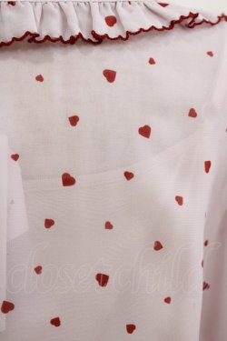 画像3: Ank Rouge / ハートシフォンパフブラウス M ピンク/レッド H-26-03-21-045-CA-BL-NS-ZH