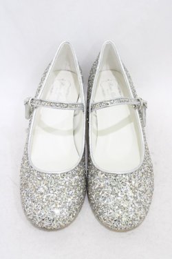 画像1: RoseMarie seoir / glitter shoes M/約23.5cm シルバー H-26-03-21-1003-LO-SH-NS-ZH