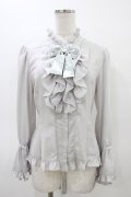 metamorphose / スタンドカラーフリルキャンディスリーブブラウス サイズ1 グレー H-26-03-21-1037-ME-BL-NS-ZH