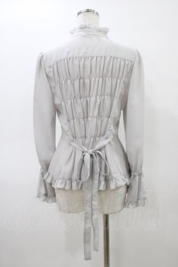 画像2: metamorphose / スタンドカラーフリルキャンディスリーブブラウス サイズ1 グレー H-26-03-21-1037-ME-BL-NS-ZH
