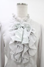 画像4: metamorphose / スタンドカラーフリルキャンディスリーブブラウス サイズ1 グレー H-26-03-21-1037-ME-BL-NS-ZH (4)