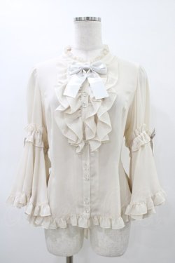 画像1: metamorphose / スタンドカラー姫袖ブラウス サイズ1 生成り H-26-03-21-1038-ME-BL-NS-ZH