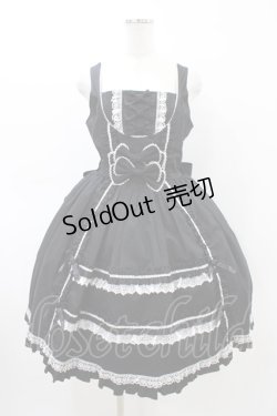 画像1: metamorphose / フロントあきフリルジャンパースカート サイズ1 ブラック H-26-03-21-1040-ME-OP-NS-ZH