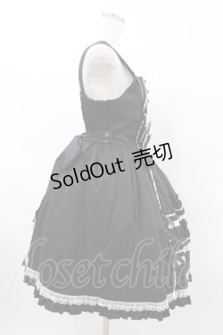 画像3: metamorphose / フロントあきフリルジャンパースカート サイズ1 ブラック H-26-03-21-1040-ME-OP-NS-ZH