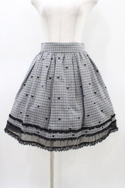 画像1: mellfy memory / My sweets time heartスカート M ブラック H-26-03-21-1051-0-SK-NS-ZH