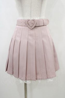 画像1: Secret Honey / ストライププリーツスカート Free ピンク H-26-03-21-1052-CA-SK-NS-ZH