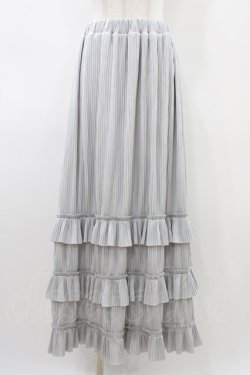 画像1: axes femme / カットプリーツフリルスカート Free グレー H-26-03-21-1053-AX-SK-NS-ZH