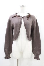 画像1: m petit by misako / AM*リボンニットボレロ S ブラウン H-26-03-21-1056-LO-TO-NS-ZH (1)