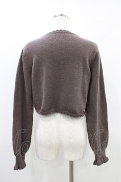 画像2: m petit by misako / AM*リボンニットボレロ S ブラウン H-26-03-21-1056-LO-TO-NS-ZH