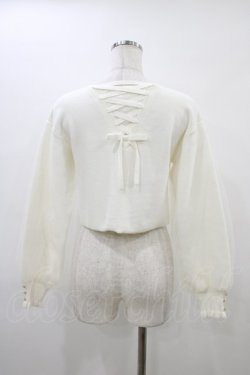 画像2: mellfy memory / Twin ribbon pearl カーディガン M オフ H-26-03-21-1061-0-TO-NS-ZH