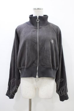 画像1: axes femme / カットスエードトラックジャケット Free グレー H-26-03-21-1063-AX-JA-NS-ZH