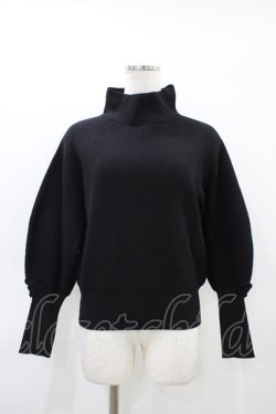 画像1: INGEBORG / フラワーモチーフニット Free ブラック H-26-03-21-1064-LO-TO-NS-ZH