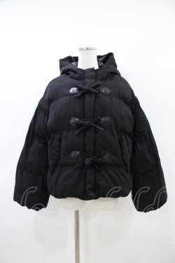 画像1: Fi.n.t / リボン釦ダッフルエコダウンコート Free ブラック H-26-03-21-1065-CA-CO-NS-ZH