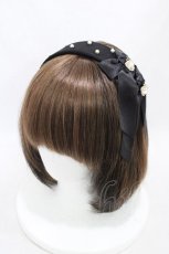画像1: mellfy memory / Twins Ribbonカチューシャ  ブラック H-26-03-21-1008-0-AC-NS-ZH (1)