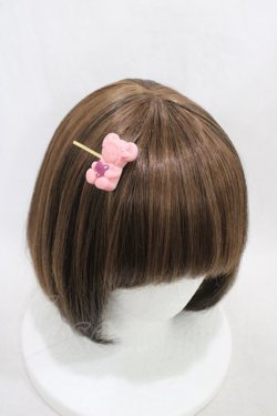 画像1: BABY,THE STARS SHINE BRIGHT / くみゃちゃんのLove Chocolateヘアピン  ピンク H-26-03-21-1016-BA-AC-NS-ZH