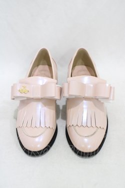 画像1: RoseMarie seoir / ribbon&charm loafer M/約23.5cm パールピンク H-26-03-21-1002-LO-SH-NS-ZH