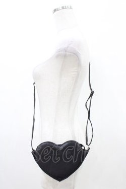 画像1: BABY,THE STARS SHINE BRIGHT / ハートポシェット  ブラック H-26-03-21-1025-BA-BG-NS-ZH