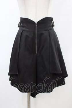 画像1: axes femme POETIQUE / バッスルデザインショートパンツ M ブラック H-26-03-21-1035-AX-PA-NS-ZH